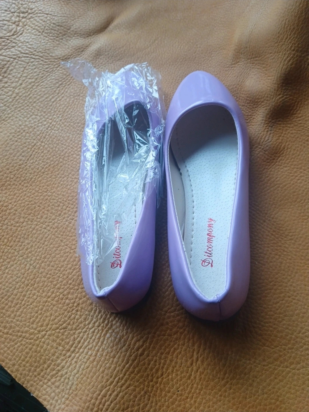 Women's Lilac Patent Ballet Flats by